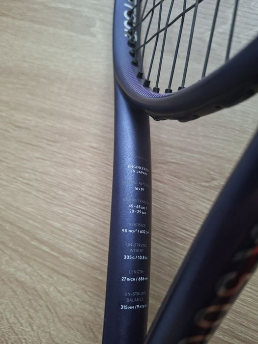Тенис ракета Dunlop FX 500 Tour (305g, 98 кв. инча) – Перфектно състояние