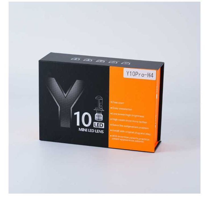 LED крушки с лупа Y10 H4 – 6000K, 6400LM, CANBUS