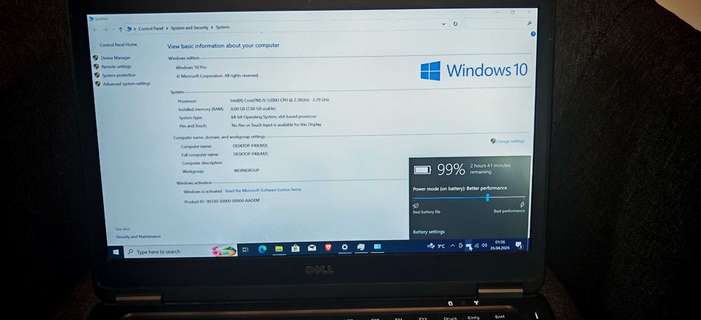 Laptop Dell Latitude E7450, i5, 8GB RAM, 500GB, FHD 14”, 4G dezmembrez
