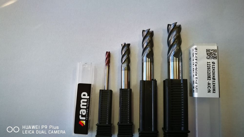 твърдосплавни фрези 4,ри пери с покритие ALCrN HRC 55