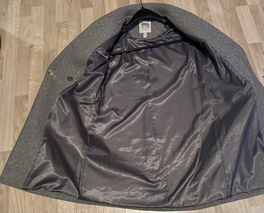 Palton River Island S cu tinte aplicate