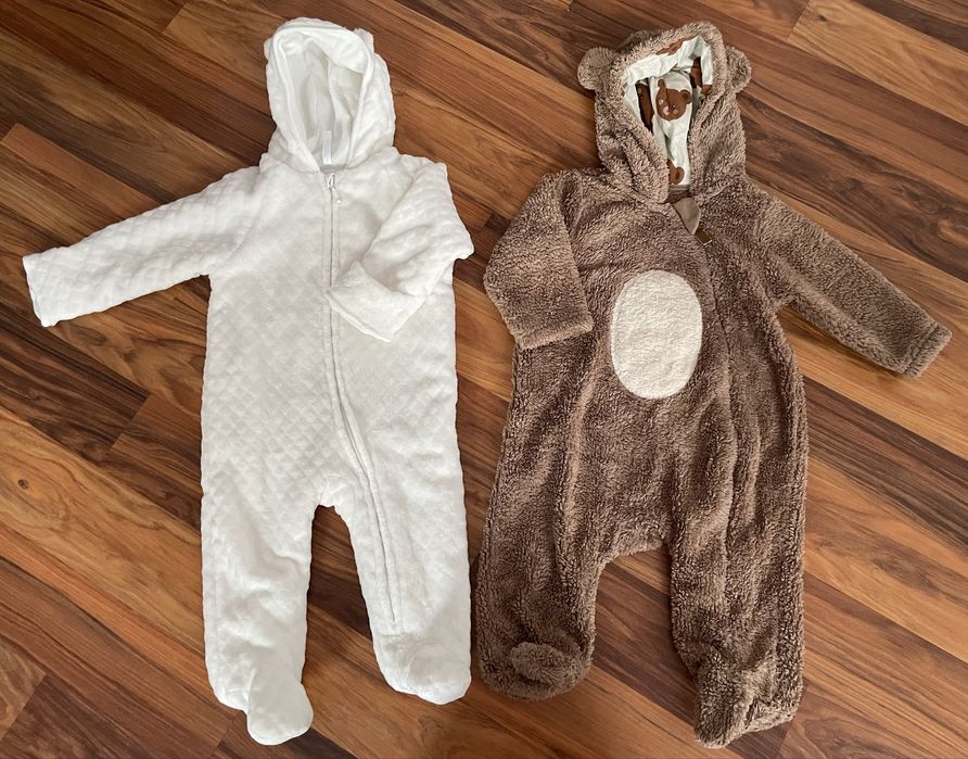 Salopete pentru bebeluși de 9–12 luni (mărci: Tex Baby, H&M)