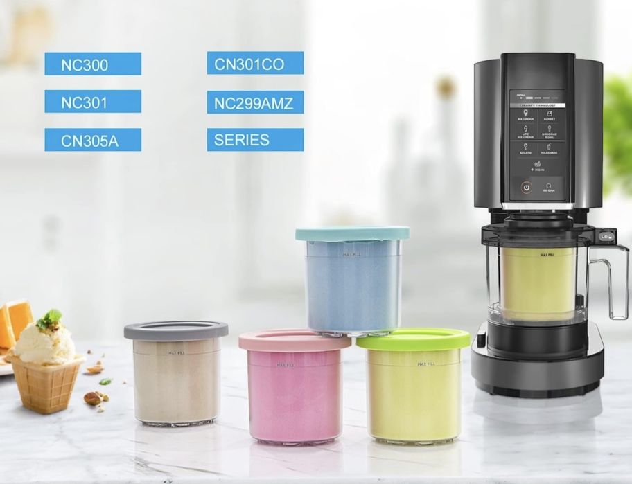 Резервни контейнери за сладолед Ninja Creami NC301, NC300, NC299, 4бр.