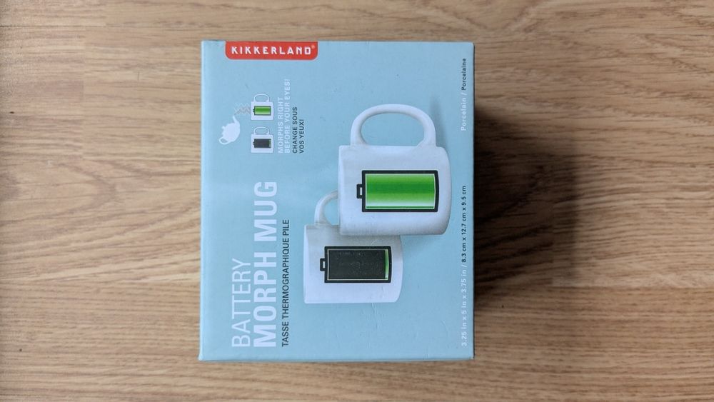 Cană Termosensibilă Kikkerland Battery Morph Mug (Nouă)