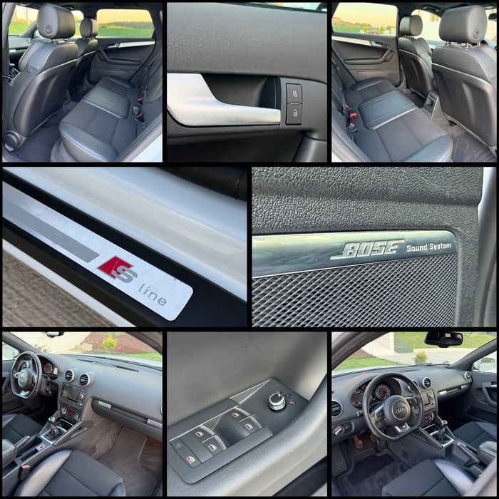 Audi A3 1.4 Tfsi Euro 5 S line Alb Perlat Panoramic