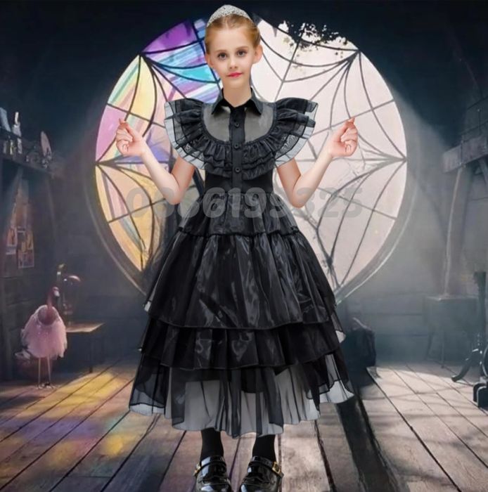 Детска рокля на Уенздей Wednesday Adams The Adams Family Семейство Ада