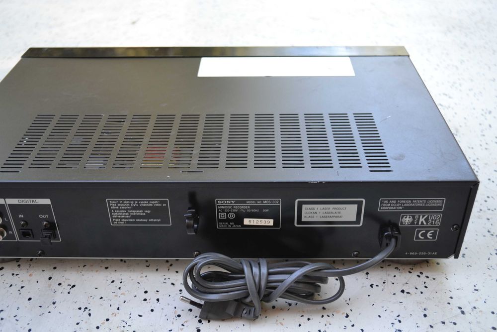 Minidisc Sony MDS-302 DEFECT