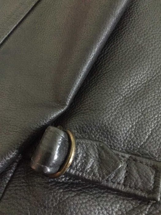 Мъжко черно яке от естествена телешка кожа