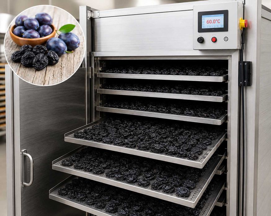 Uscator / deshidrator fructe si legume-control digital al parametrilor -200 kg/sarja