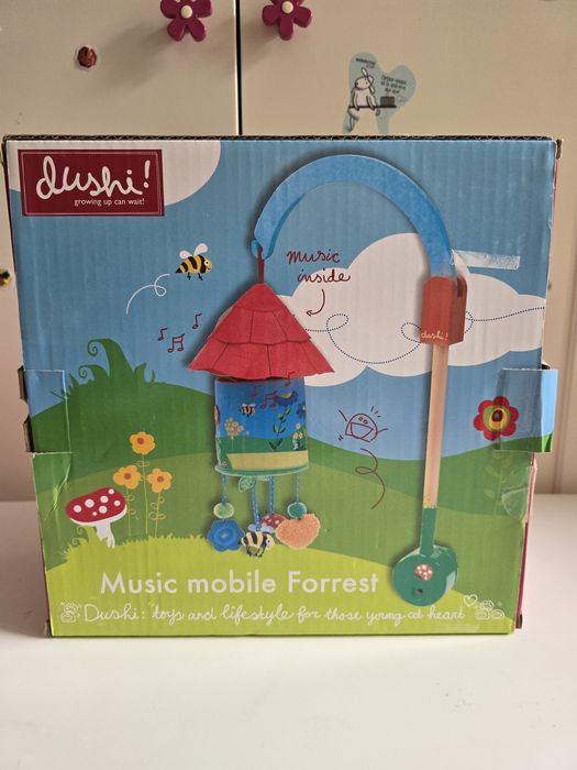 Carusel muzical mecanic Dushi casuta din padure Forest House bebelusi