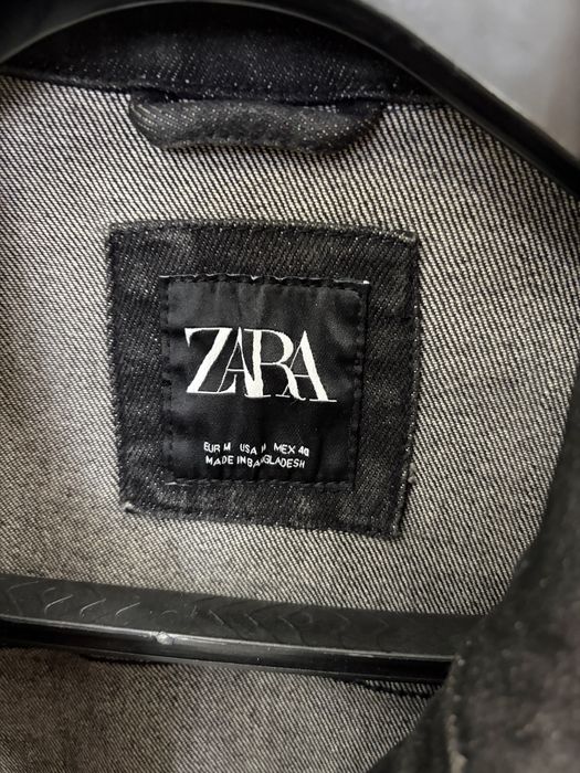 Джинсовка Zara черный и синий