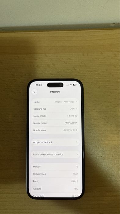 iPhone 15 128 GB 79% Baterie