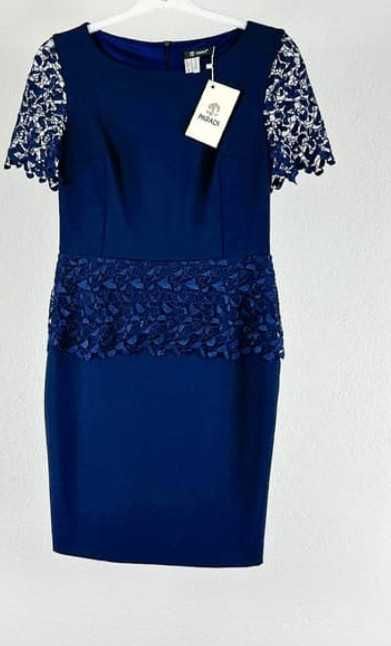Rochie eleganta dama Paradi, marimea 38, bleumarin, NOUA cu eticheta