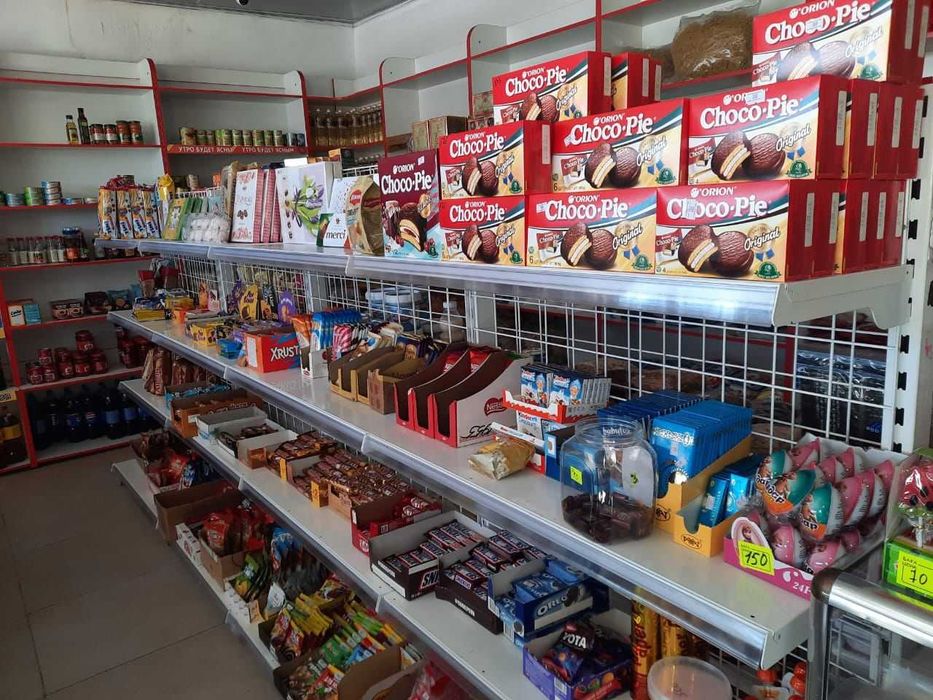 Стеллажи и полки для магазина, кассовый стол, Алматы, рассрочка