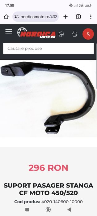 Suport / miner pasager CFR motto stingă/dreapta