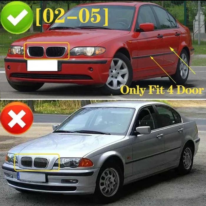 Двойни M3 M Бъбреци Решетки BMW E46 FACE Седан Комби БМВ Е46 Гланц М3