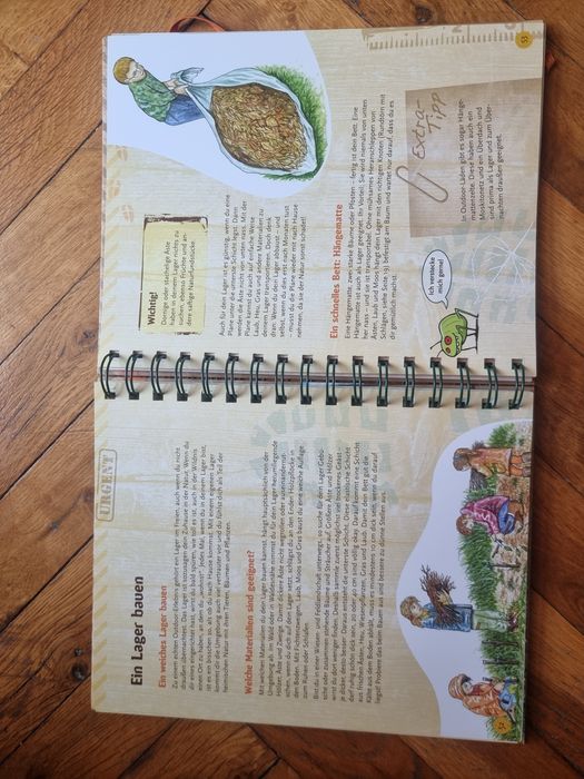 Outdoor Survivalalbuch - детска изследователска книга на немски