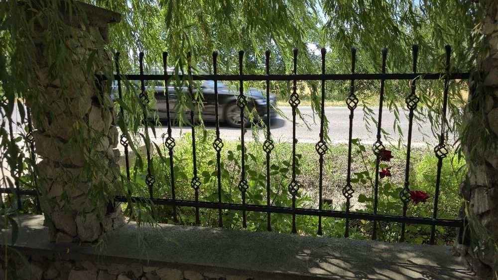 Vând poartă auto,poartă pietonală și 5 panouri de gard din fier forjat