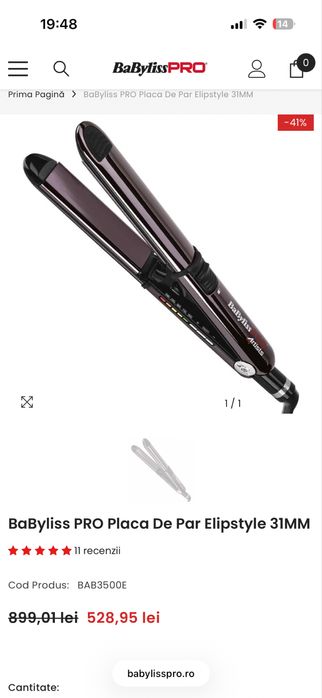 Placa de par Babyliss Pro