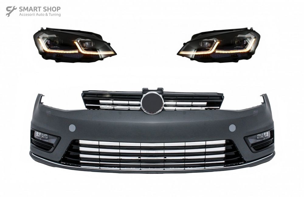 Bara Fata cu Faruri LED Bi-Xenon Look cu Semnal Dinamic VW Golf VII 7