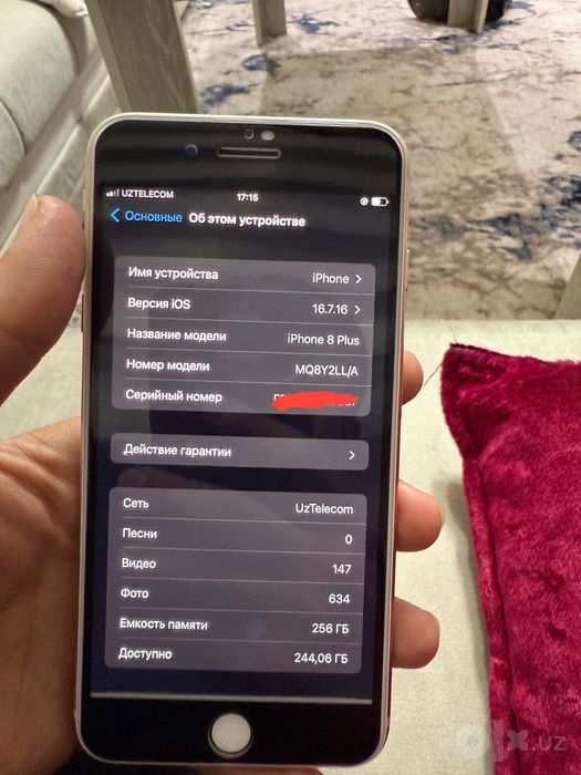 Iphone 8+ samsung s21 ideal holatda 83 yomkst 256 GB