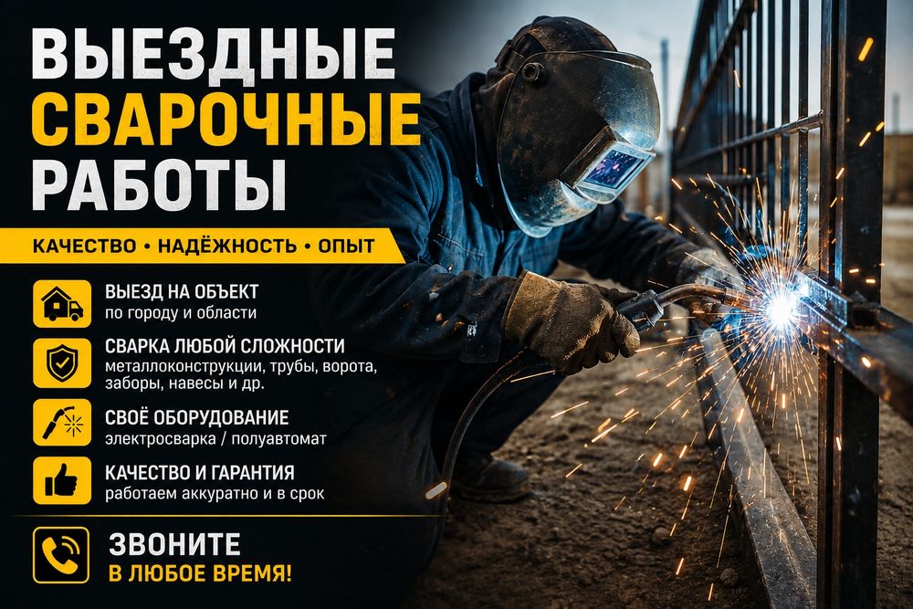 Сварочные работы • Выезд • Изготовление конструкций