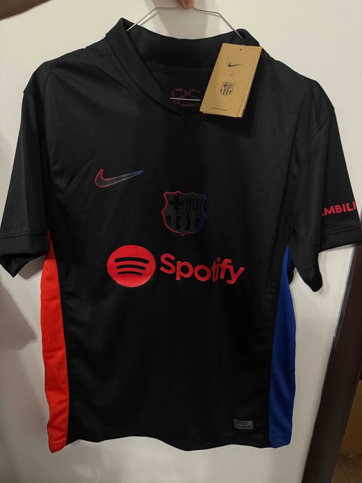 Tricou Raphinha Barcelona away negru la liga