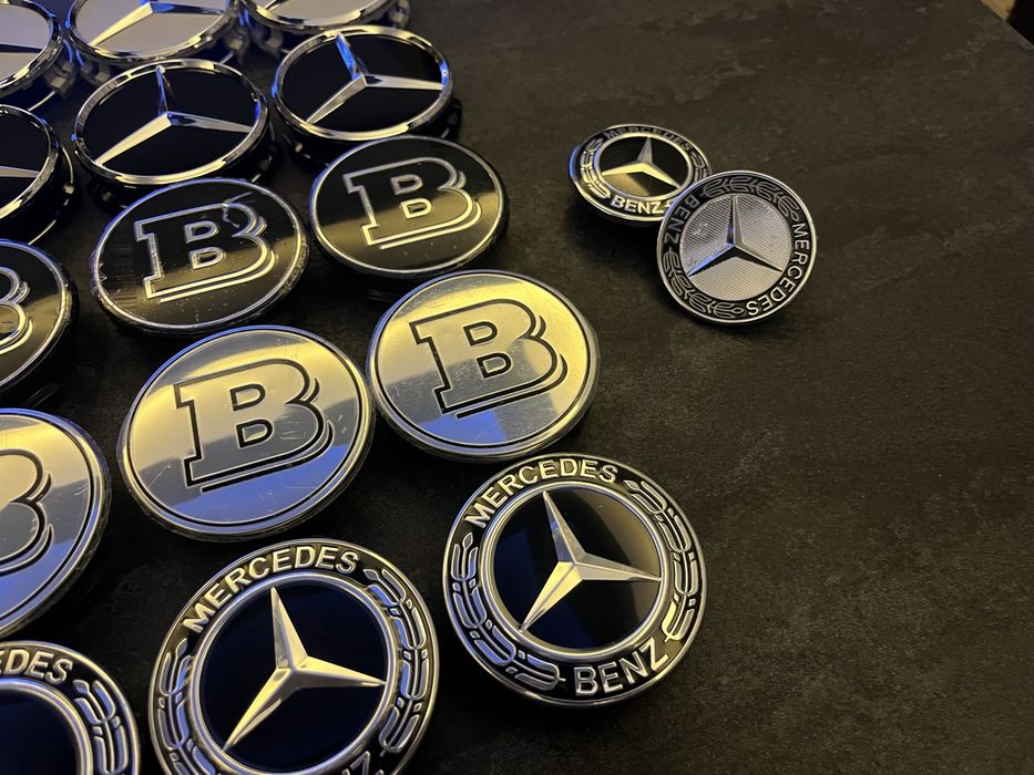Капачки за джанти мерцедес/mercedes  и емблеми(75мм + 55мм)