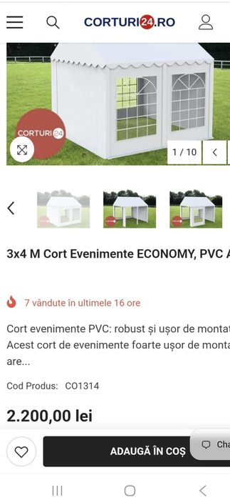 Cort pavilion de gradina/ evenimente 3x4m