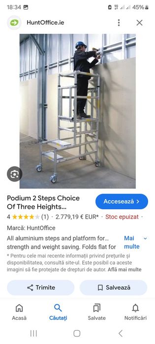 Schela aluminu mobila Boss podium 2 Steps