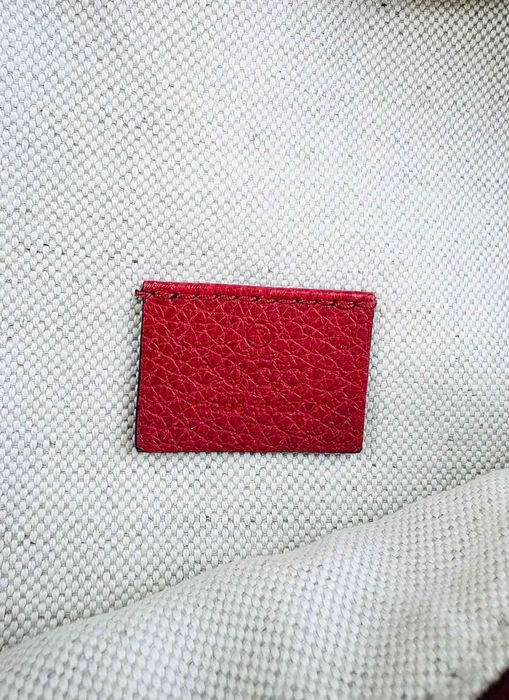 Нова чанта Gucci Print Small Leather Belt Bag Red 100% Оригинална