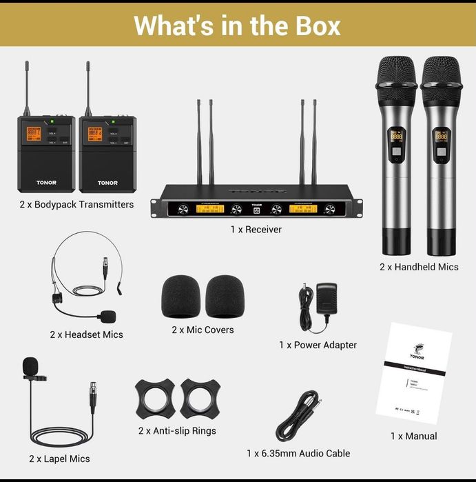 Set complet microfoane wireless Tonor TW842