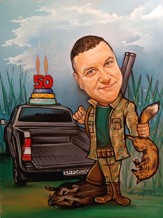 Ръчно рисувани карикатури по снимка