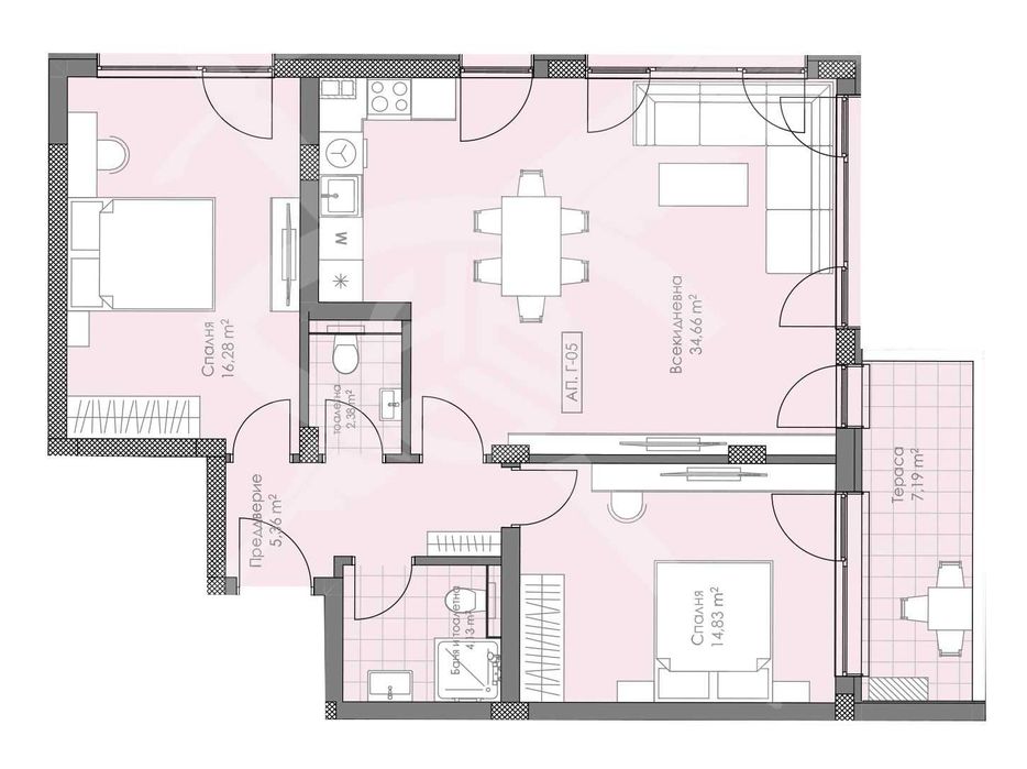 Двустаен апартамент Остромила 592-22195