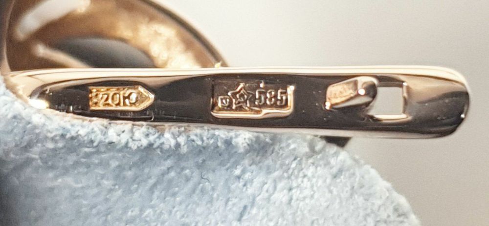 Одесса 1992год заводские серьги 585пробы 6.61грам