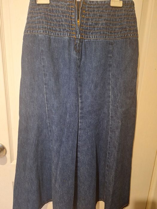 Джинсовая длинная юбка