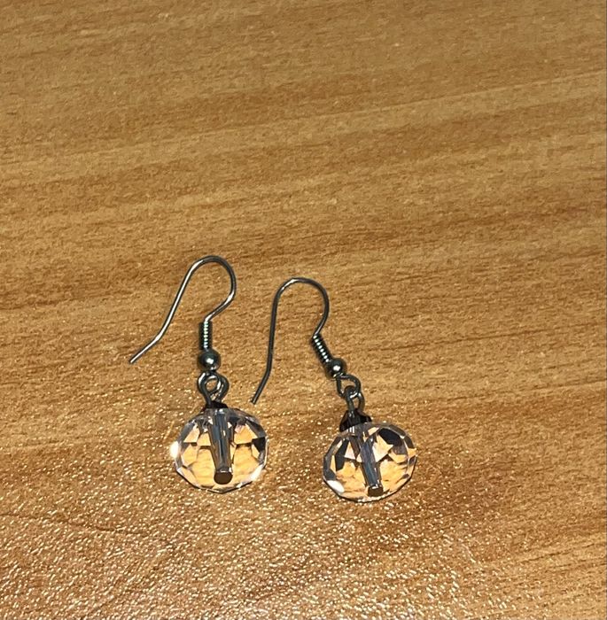 Кристални обеци с кукички