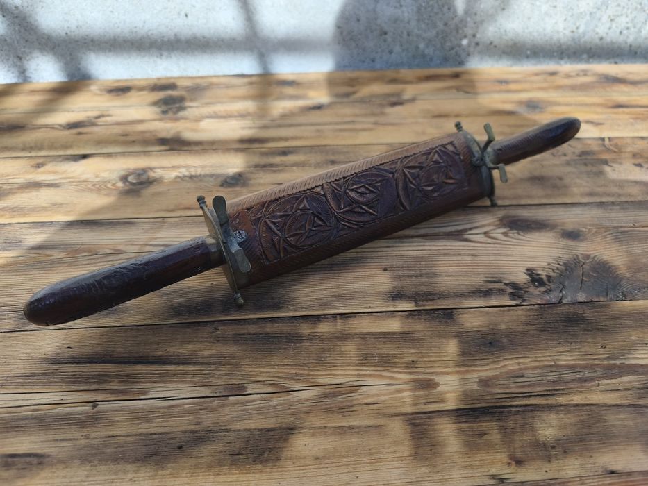 винтидж индийски комплект за рязане и сервиране на месо,