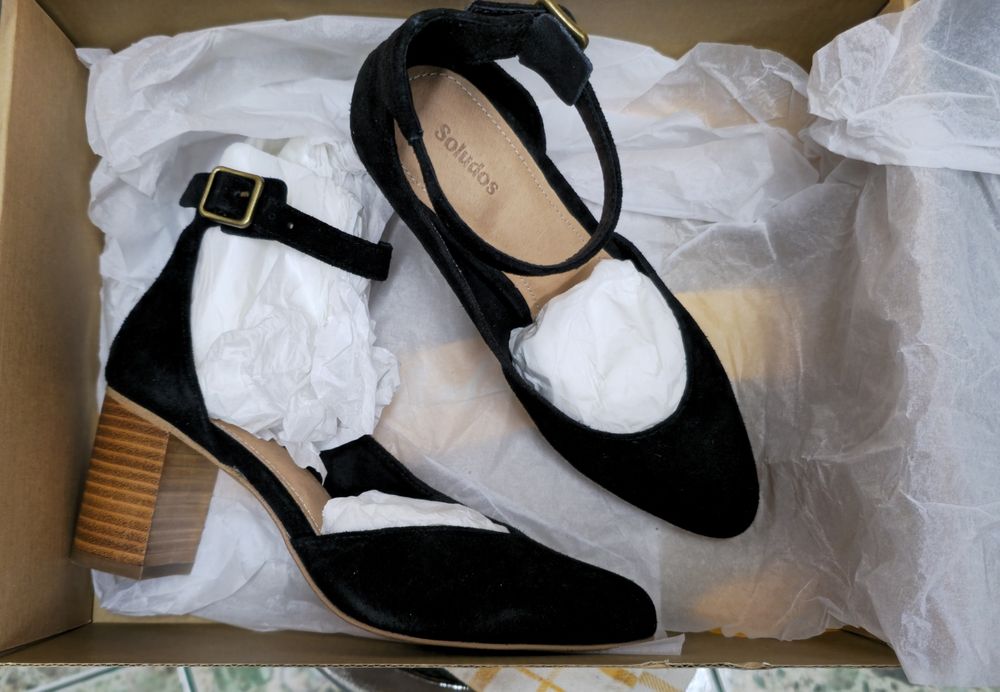 Pantofi tip sandale piele întoarsă
