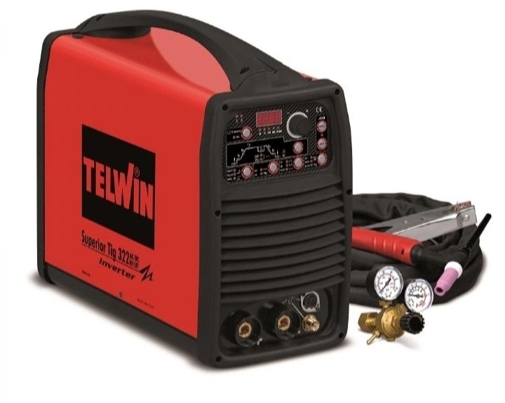 Telwin Superior TIG 322 AC/DC HF Lift 400V nou în cutie, aparat sudură TIG MMA profesional