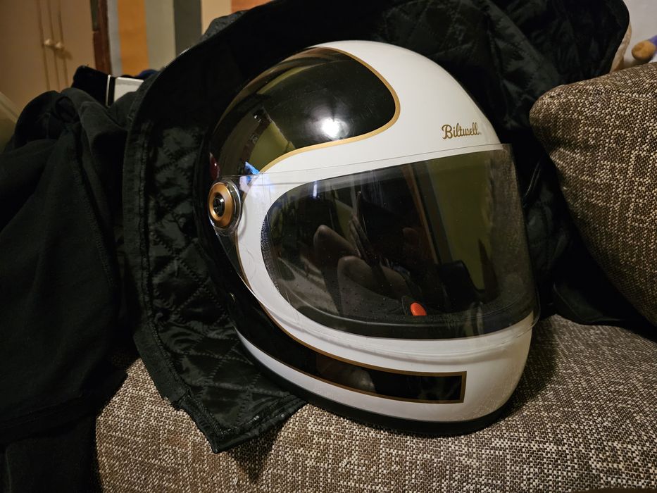 Каска Biltwell Gringo S black and white XL