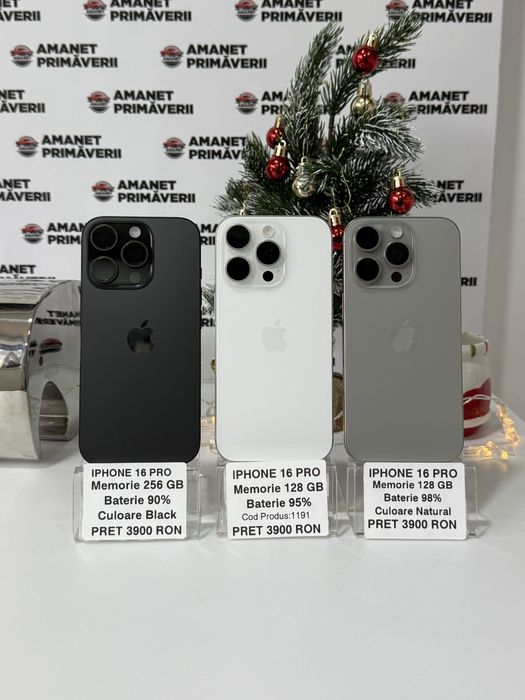 Iphone 16 Pro 128 GB White Natural Black Impecabil GARANTIE
