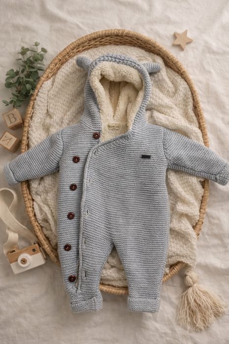 Детский вязаный комбинезон