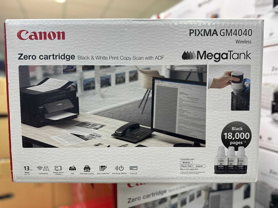 НОВЫЙ! Черно-белый МФУ Canon PIXMA GM4040