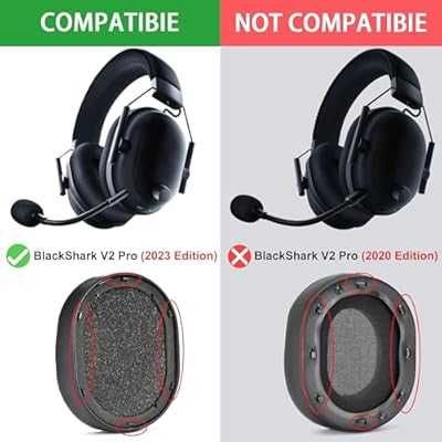 Set 2 bureti pentru casti Razer BlackShark V2 Pro 2023 - Cooling-Gel