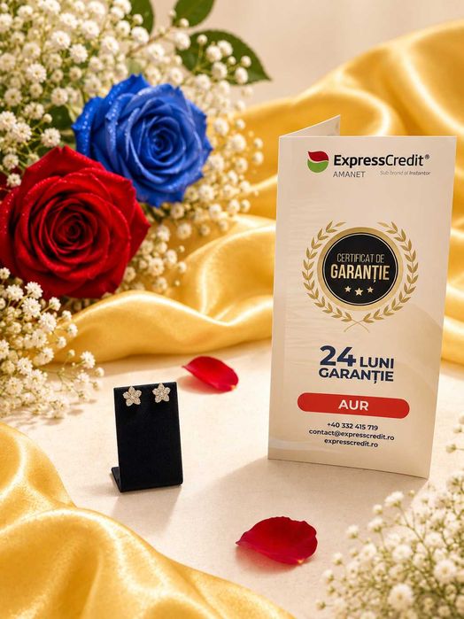 Cercei aur 14K 1.19gr (Ag25 Belvedere B.43055.2)-Garantie 2 Ani!