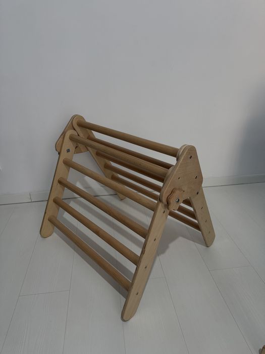 Pikler, triunghi de escaladare cu tobogan si arc de cățărare