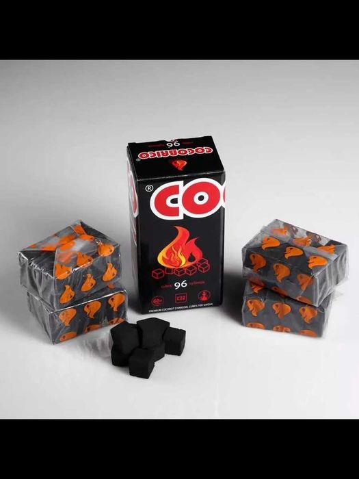 Уголь натуральный "Cocobrico" Кокосовый (96шт) в одной упаковке