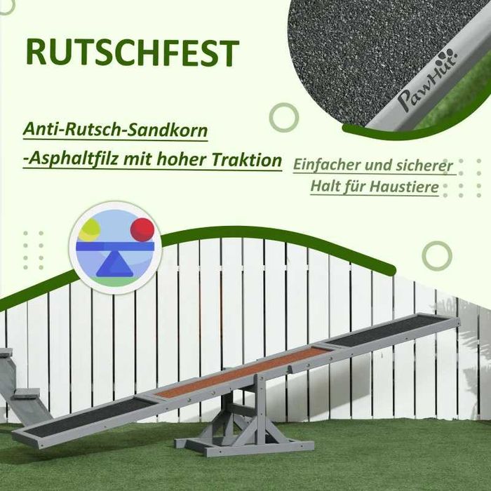 PawHut Кучешка люлка Aqulity Seesaw Спортна люлка за кучета
