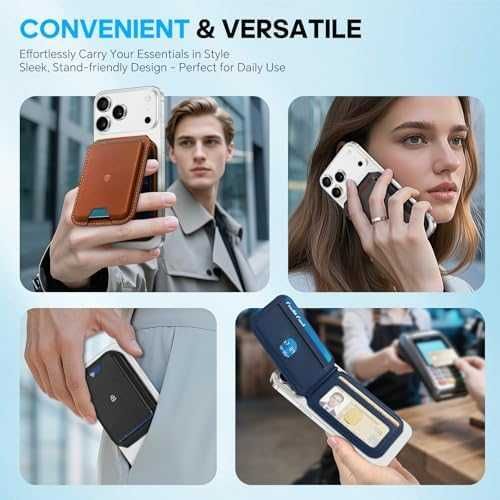 SHIELDON MagSafe кожен портфейл RFID черен